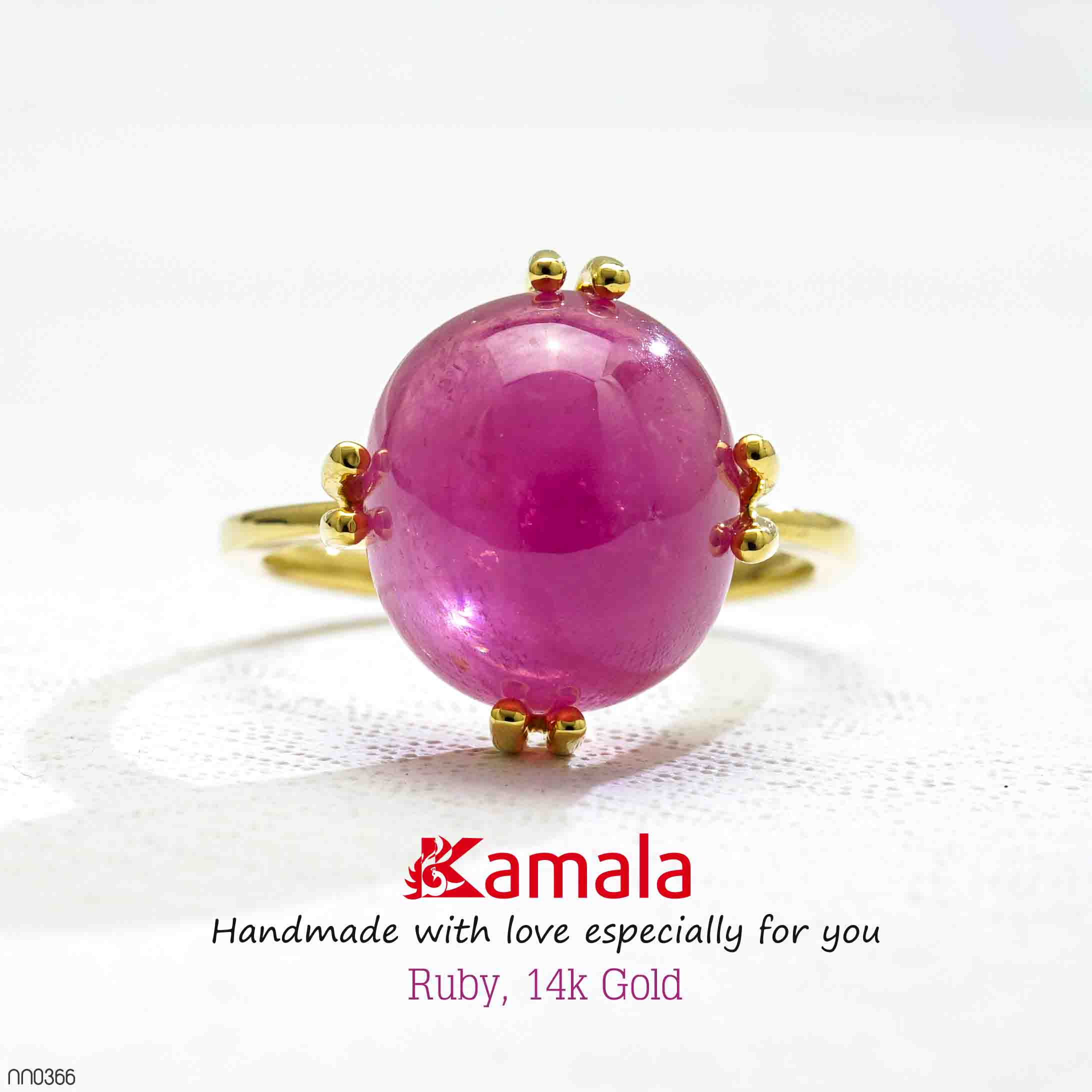 Nhẫn Ruby, vàng 14k - NN0366
