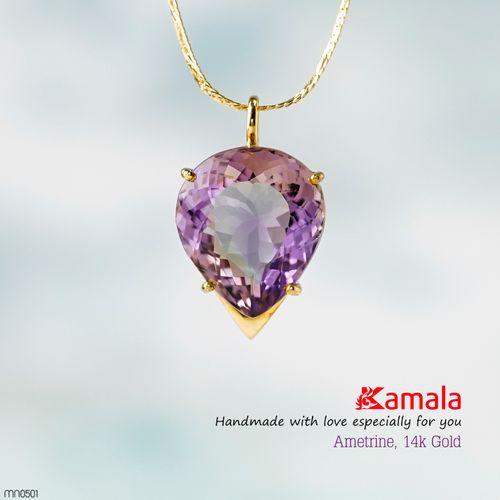 Mề đay Ametrine Vàng 14K