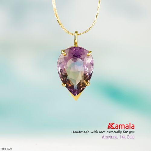 Mề đay Ametrine Vàng 14K