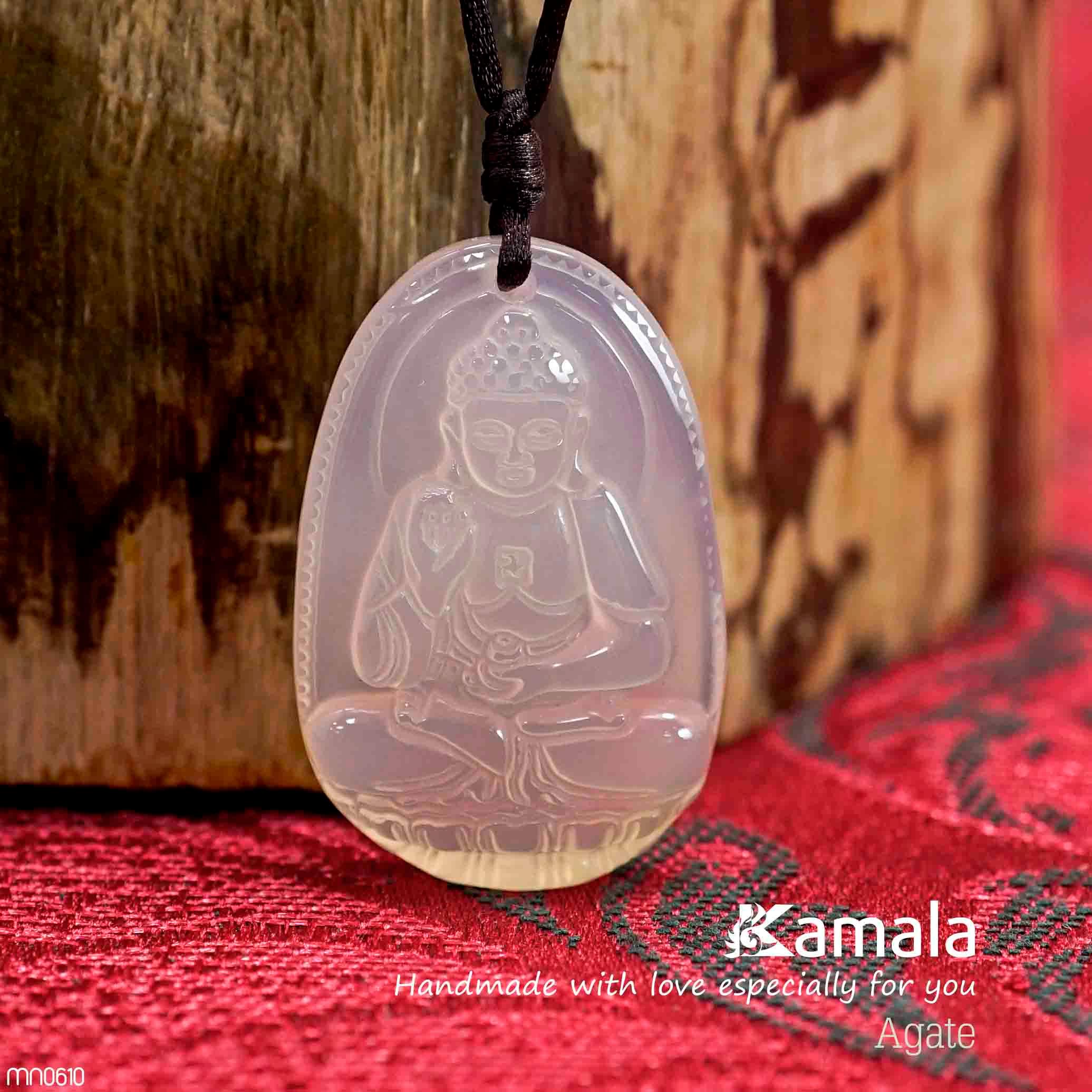 Mề đay Agate Đức Phật A Di Đà